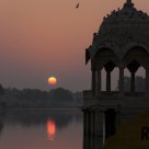 Sunrise at Gadi Sagar, Jaisalmer, India